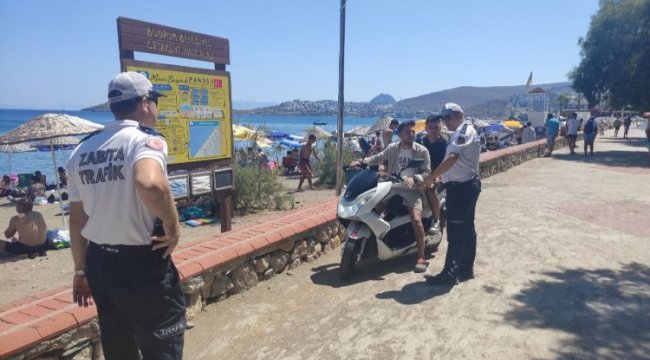 Bodrum'da 'Trafik Zabıta' denetimleri sıklaştırdı