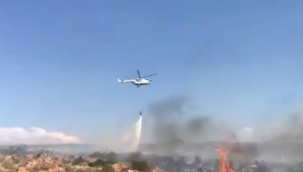 Aliağa'da makilik yangını havadan ve karadan müdahale ile kontrol altına alındı