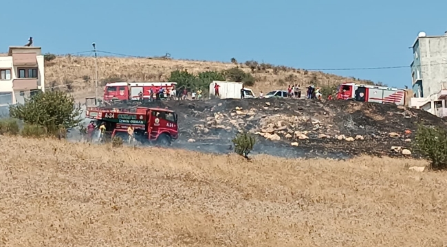 Aliağa 'da otluk alanda çıkan yangın söndürüldü