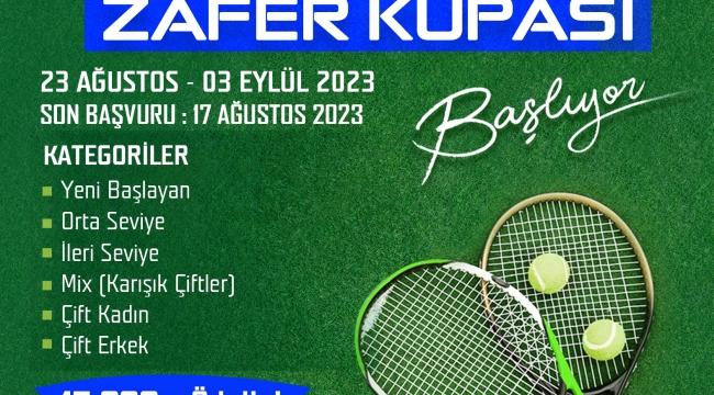 Bergama Tenis Kulübü Zafer Kupası başlıyor