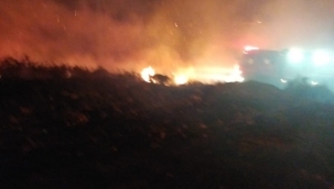 Aliağa'da makilik alanda yangın: 2 itfaiye eri ve iş makinesi operatörü yaralandı