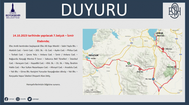 Cumhurbaşkanlığı Bisiklet Turu nedeniyle bazı yollar trafiğe kapatılacak 