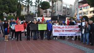 İzmir Aliağa'da İsrail protestosu