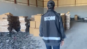 İzmir'de kaçakçılara baskın: 2 milyonu aşkın makaron ele geçirildi