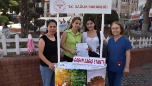 Aliağa'da organ bağışı standı açıldı