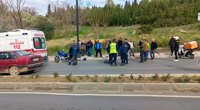 Aliağa'da Kaza: Motosiklet yayaya çarptı: 1 yaralı