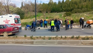 Aliağa'da Kaza: Motosiklet yayaya çarptı: 1 yaralı