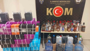 İzmir polisinden yılbaşı öncesi kaçak ve sahte alkol kaçakçılarına büyük baskın