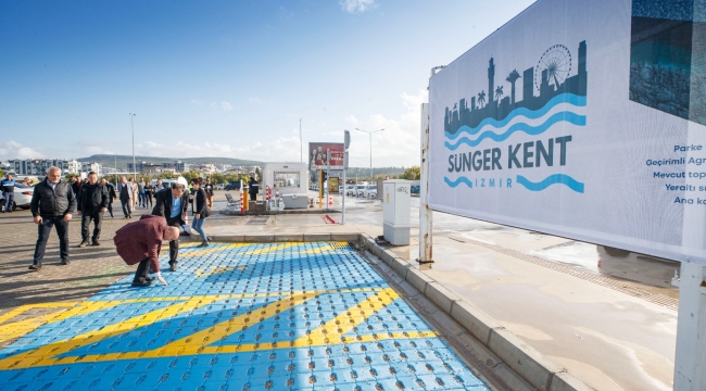 Türkiye'nin ilk sünger otoparkı İzmir'de