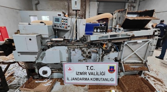 Tirede kaçak sigara fabrikasına baskın: 52 milyonluk ürün ele geçirildi