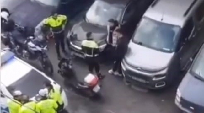 Çevirme yapan trafik polisine motosikletle çarpıp, kaçtı