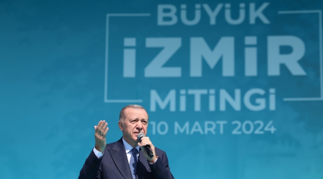 Cumhurbaşkanı Erdoğan, büyük İzmir mitinginde konuştu