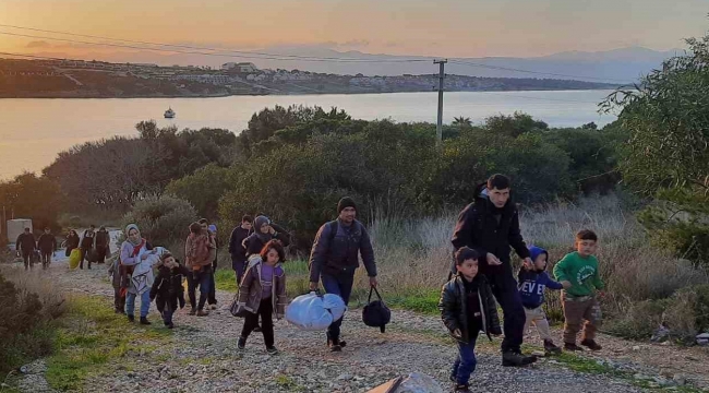 İzmir açıklarında düzensiz göçmen yoğunluğu