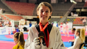Aliağalı Taekwondocu Derya Üzüldü Makedonya'da Bronz Madalya Kazandı