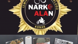 İzmir'in iki ayrı ilçesindeki uyuşturucu operasyonlarında 2 tutuklama