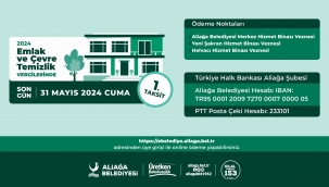 Aliağa Belediyesi'nden Vergi Hatırlatması