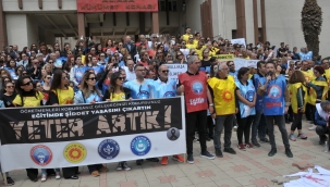 Aliağa 'da Eğitim Sendikalarından Şiddete Karşı Ortak Eylem