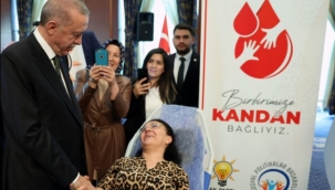 Erdoğan'dan kan bağışçılarına ziyaret