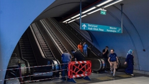 Büyükşehir'den Üçyol Metro İstasyonu'ndaki yürüyen merdivenlere detaylı kontrol ve inceleme