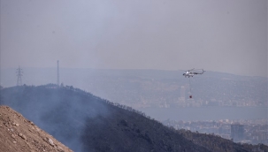 Başkan Tugay yangın bölgesinde incelemelerde bulundu 