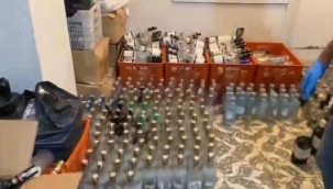 İzmir'de kaçak alkol operasyonu