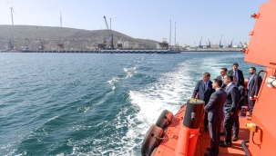 Başkan Tugay Aliağa'da liman bölgesini inceledi