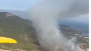 Yenifoça'da Çöplükten Çıkan Yangın Ormana Sıçradı