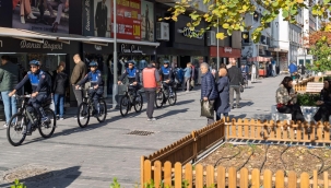 Bisikletli zabıtadan çevreci denetim