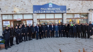 Foça Eski İlçe Emniyet Müdürü Ergül Çetin, Aliağa'daki Yeni Görevine Uğurlandı