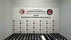 Çeşme Limanı'nda tırın içinden 138 tabanca çıktı