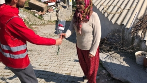 CHP'den Şakran'da Kadınlara 8 Mart Çiçeği