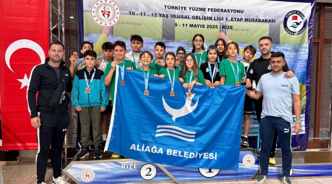 Aliağalı Yüzücülerden Madalya Şov, 16 Sporcu 16 Madalya İle Döndü