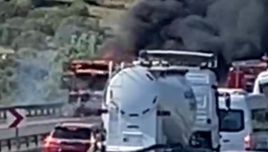 İzmir 'de belediye otobüsü alev alev yandı: Yolcular tahliye edildi