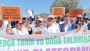 Foçada Maden Mi Ve Zeytin Mi Yasasına Hayır Eylemi