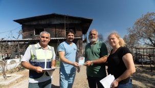 Aliağa yangınında yaralanan Kaptan'ı büyükşehir yalnız bırakmadı