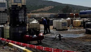 Torbalı'da kaçak akaryakıt toplama alanında patlama: 16 araçta hasar