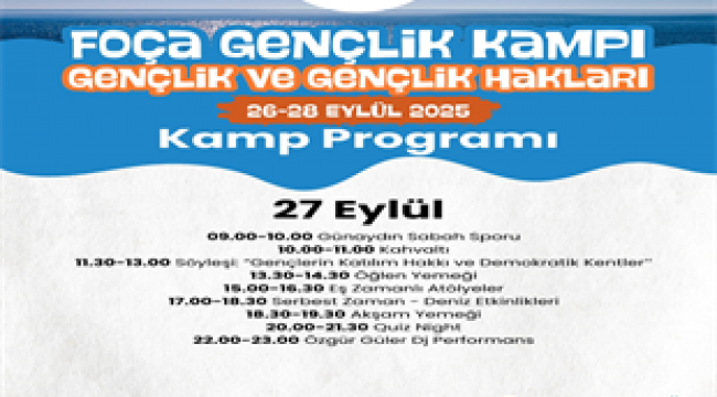 Büyükşehir'den gençlere Foça'da kamp
