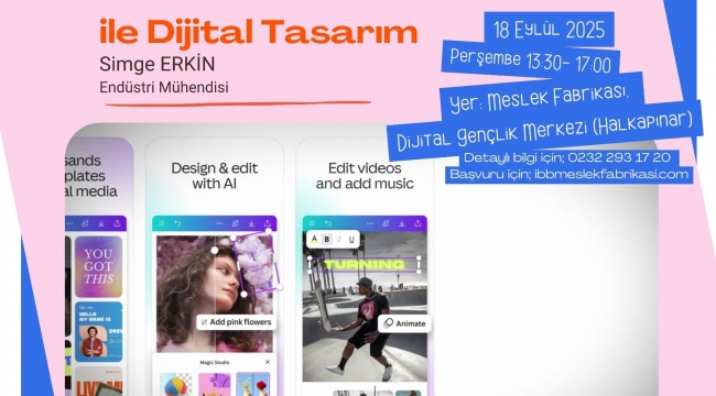 Dijital Gençlik Merkezi'nde "Canva" eğitimi başlıyor