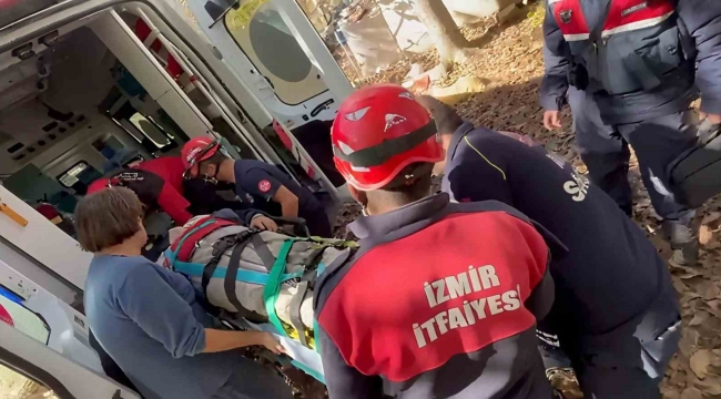  12 metre derinliğindeki kuyuya düşen 80 yaşındaki kişi kurtarıldı