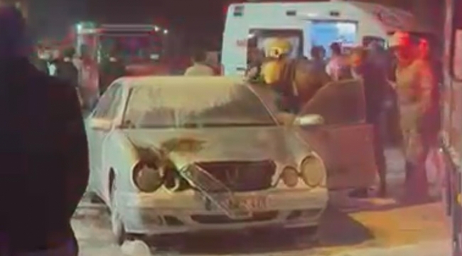Eşiyle kavga etti, otomobiliyle birlikte kendini ateşe verdi