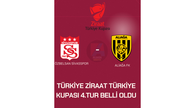 Ziraat Türkiye Kupası'nda 4. Turda Aliağa FK'nın Rakibi Sivasspor Oldu