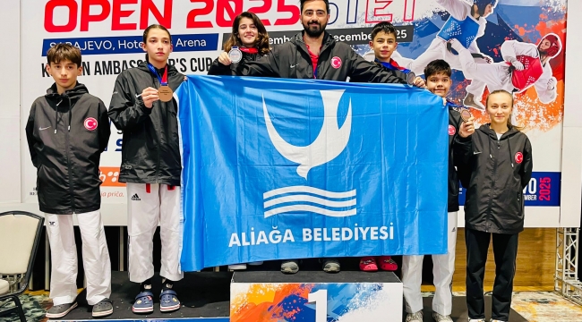 Aliağalı Taekwondocular Saraybosna'dan Madalyalarla Döndü