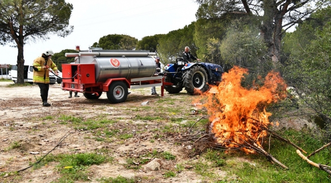 Büyükşehir'in köylere dağıttığı tankerler ormanları kurtarıyor
