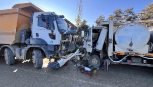 İzmir'de kamyon ile kamyonet çarpıştı: 1 yaralı