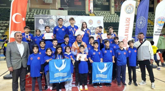 Aliağalı oryantiringciler Muğla'dan 8 Türkiye derecesiyle döndü