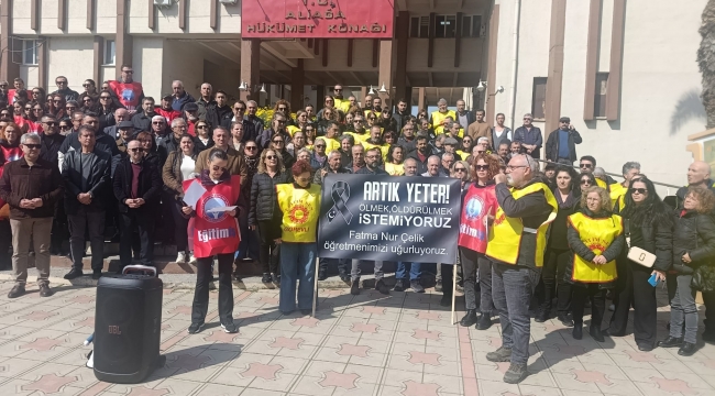 Aliağa'da Eğitimcilerden Şiddete Karşı Ortak Tepki 