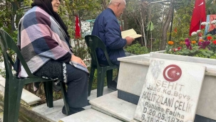 Kadifekale Hava Şehitliği'nde bayram öncesi ziyareti