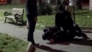 Parkta taşkınlık çıkardılar, görevli bekçilere direndiler