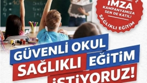  Eğitim-İş İzmir 7 Nolu Şube'den Aliağa'da "Güvenli Okul, Sağlıklı Eğitim" İçin İmza Kampanyası