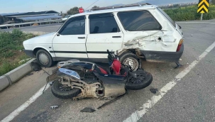 Otomobille çarpışan motosikletin sürücüsü hayatını kaybetti